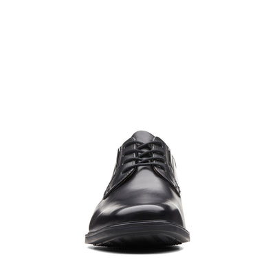 Mens - Tilden Plain Black Leather