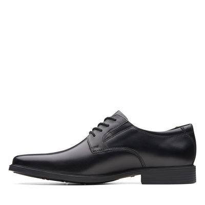 Mens - Tilden Plain Black Leather