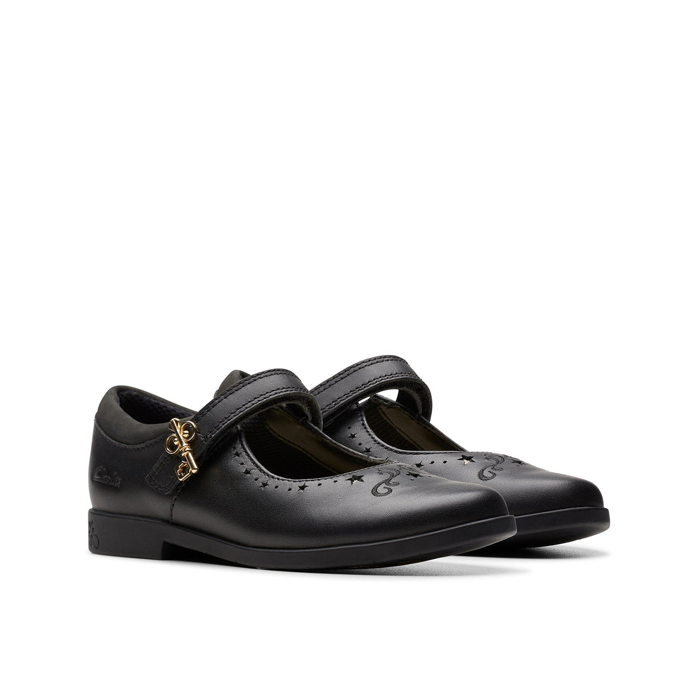 Girls - Lock Magic Kid. Black Leather