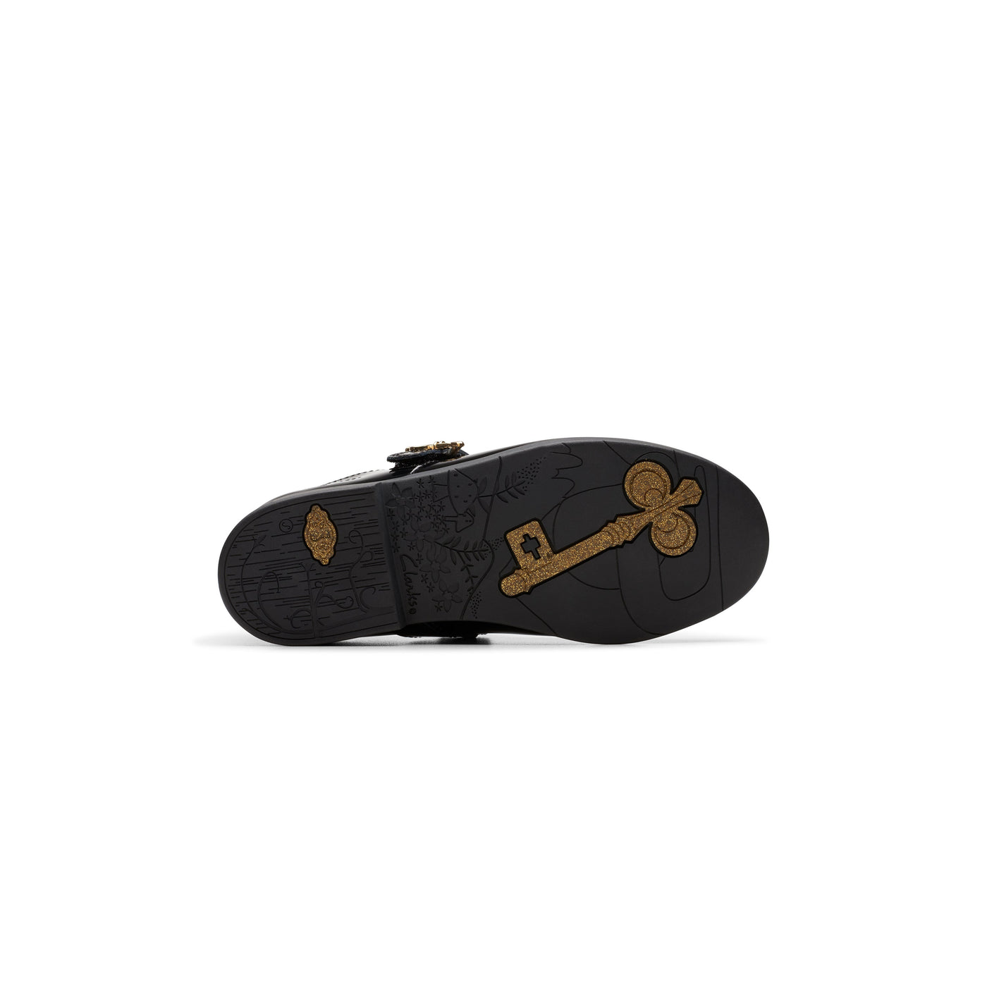 Girls- Lock Shine Kid. Black Patent
