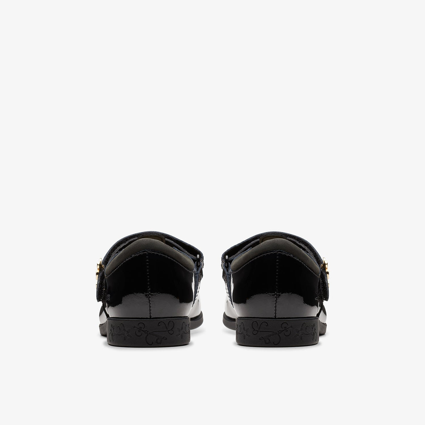 Girls - Lock Shine Kid. Black Patent