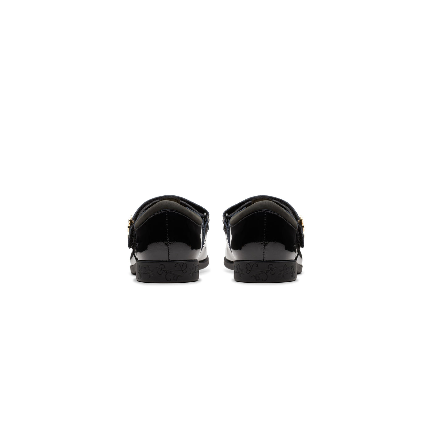 Girls- Lock Shine Kid. Black Patent