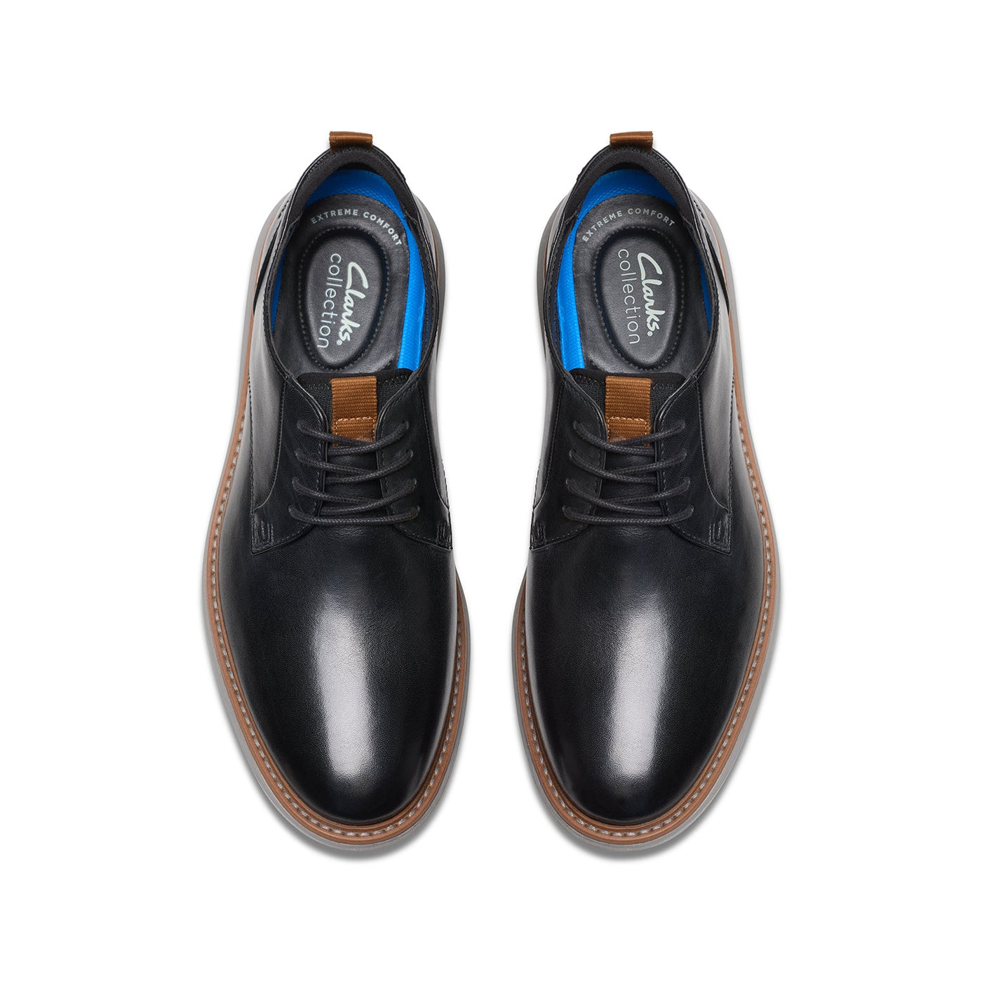 Mens - Brantin Plain Black Leather