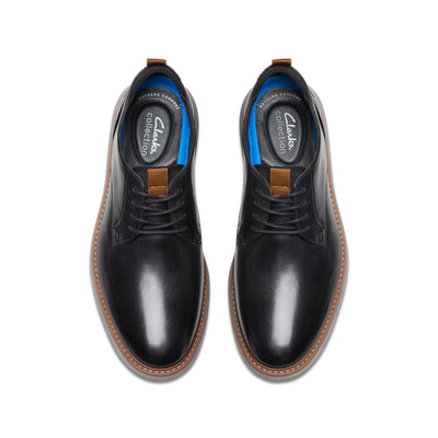 Mens - Brantin Plain Black Leather