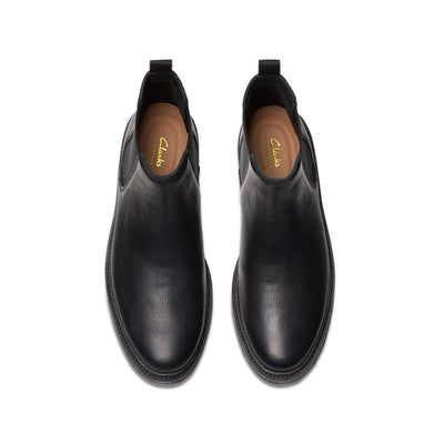 Mens - Clarkdale Easy Black Leather