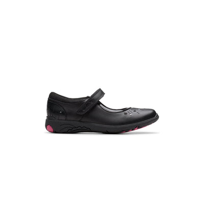 Girls- Relda Wish Kid. Black Leather