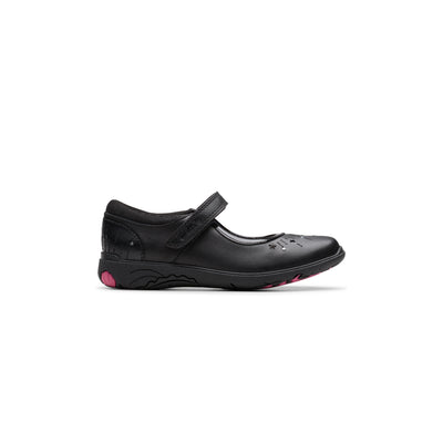 Girls- Relda Wish Kid. Black Leather