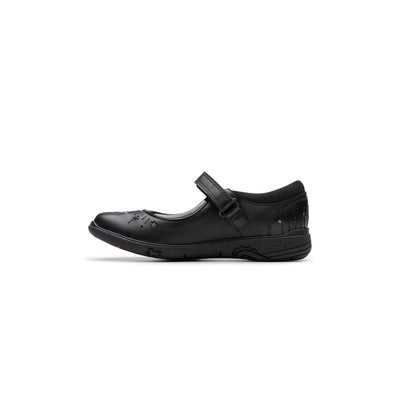 Girls- Relda Wish Kid. Black Leather