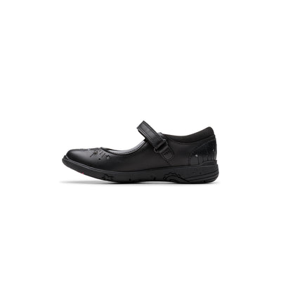 Girls- Relda Wish Kid. Black Leather