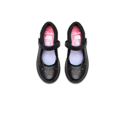 Girls- Relda Wish Kid. Black Leather