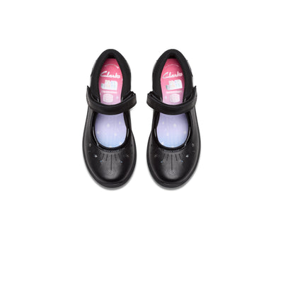 Girls- Relda Wish Kid. Black Leather