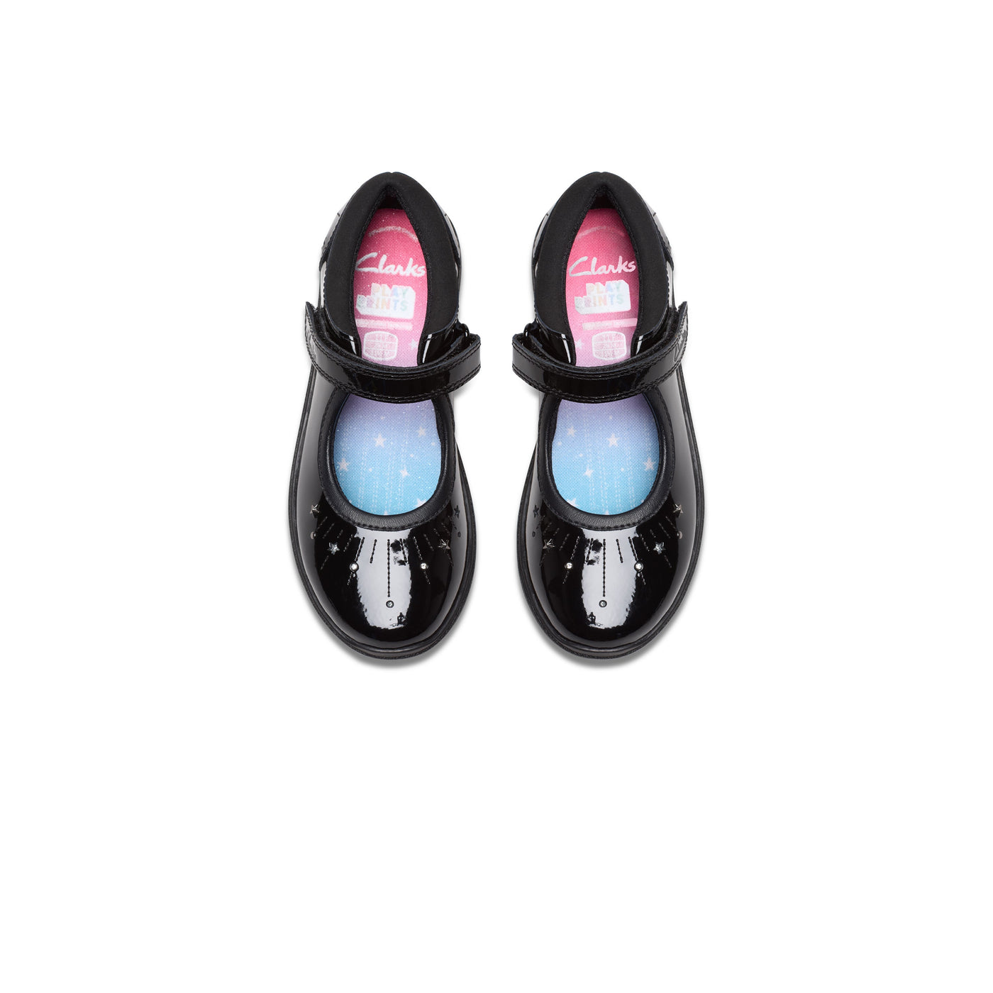 Girls- Relda Wish Kid. Black Patent