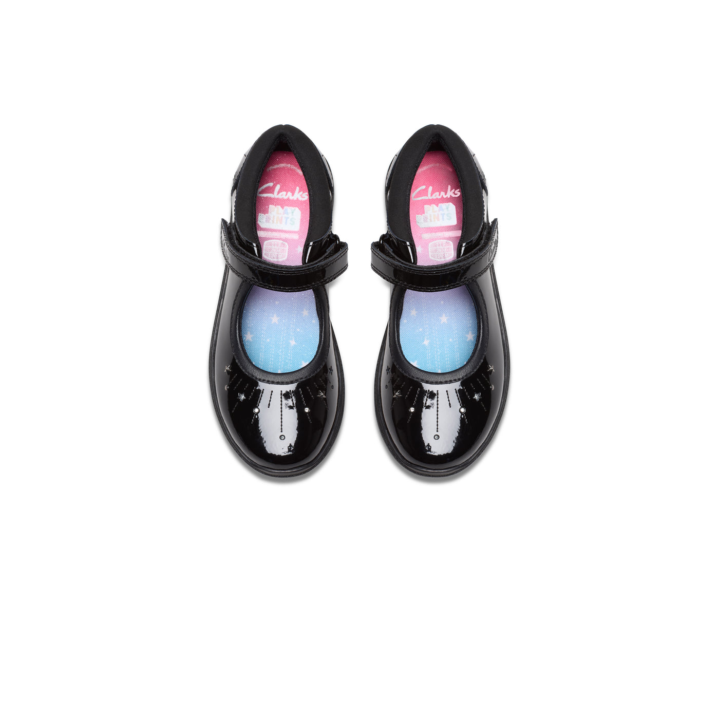 Girls- Relda Wish Kid. Black Patent