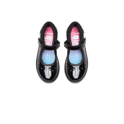 Girls- Relda Wish Kid. Black Patent