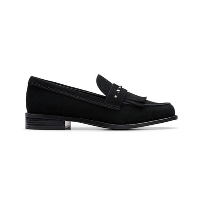 Womens -  Hana Loafer Black Suede