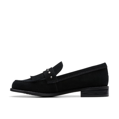 Womens -  Hana Loafer Black Suede