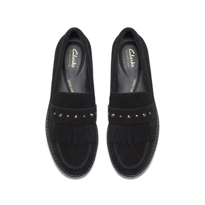 Womens -  Hana Loafer Black Suede