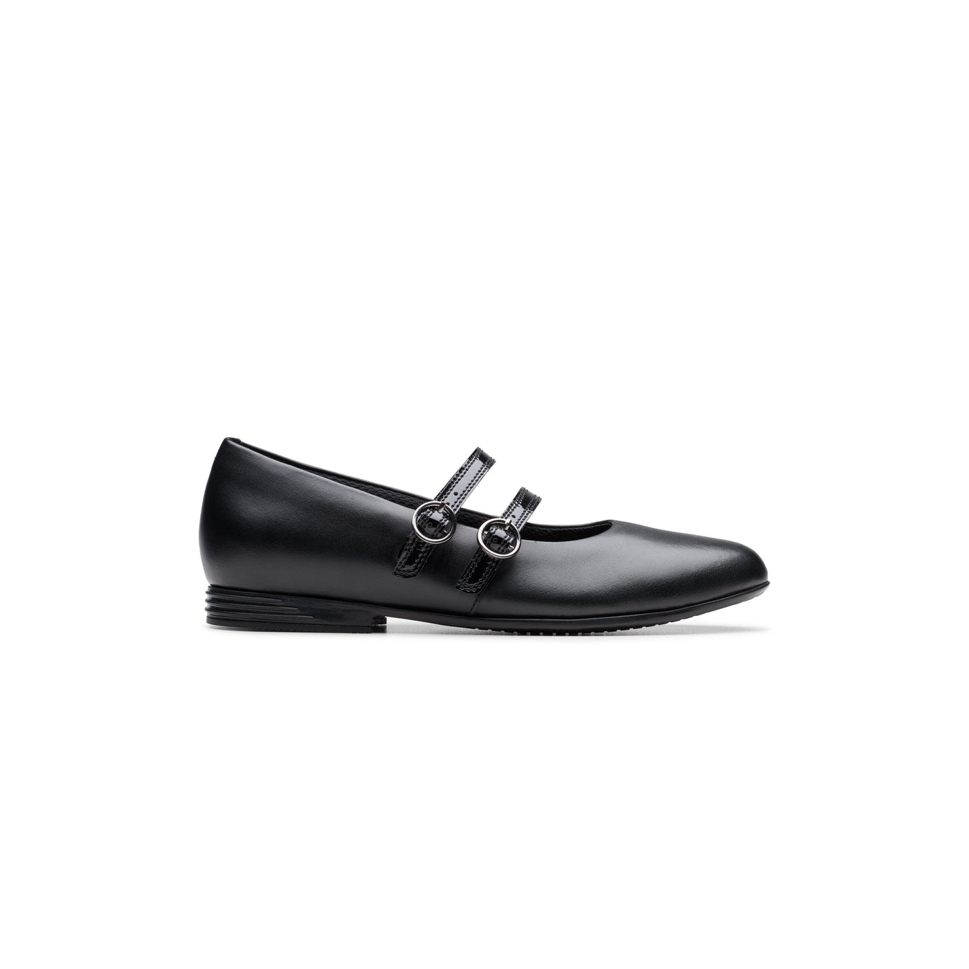 Girls- Finja Bar Youth. Black Leather