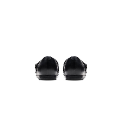 Girls- Finja Bar Youth. Black Leather