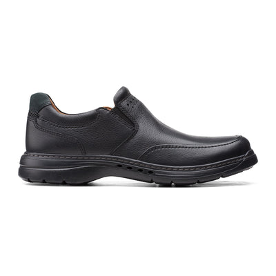 Mens - Un BrawleyStep Black Tumbled  Leather