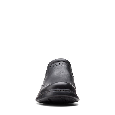 Mens - Un BrawleyStep Black Tumbled  Leather