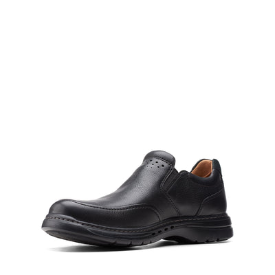 Mens - Un BrawleyStep Black Tumbled  Leather