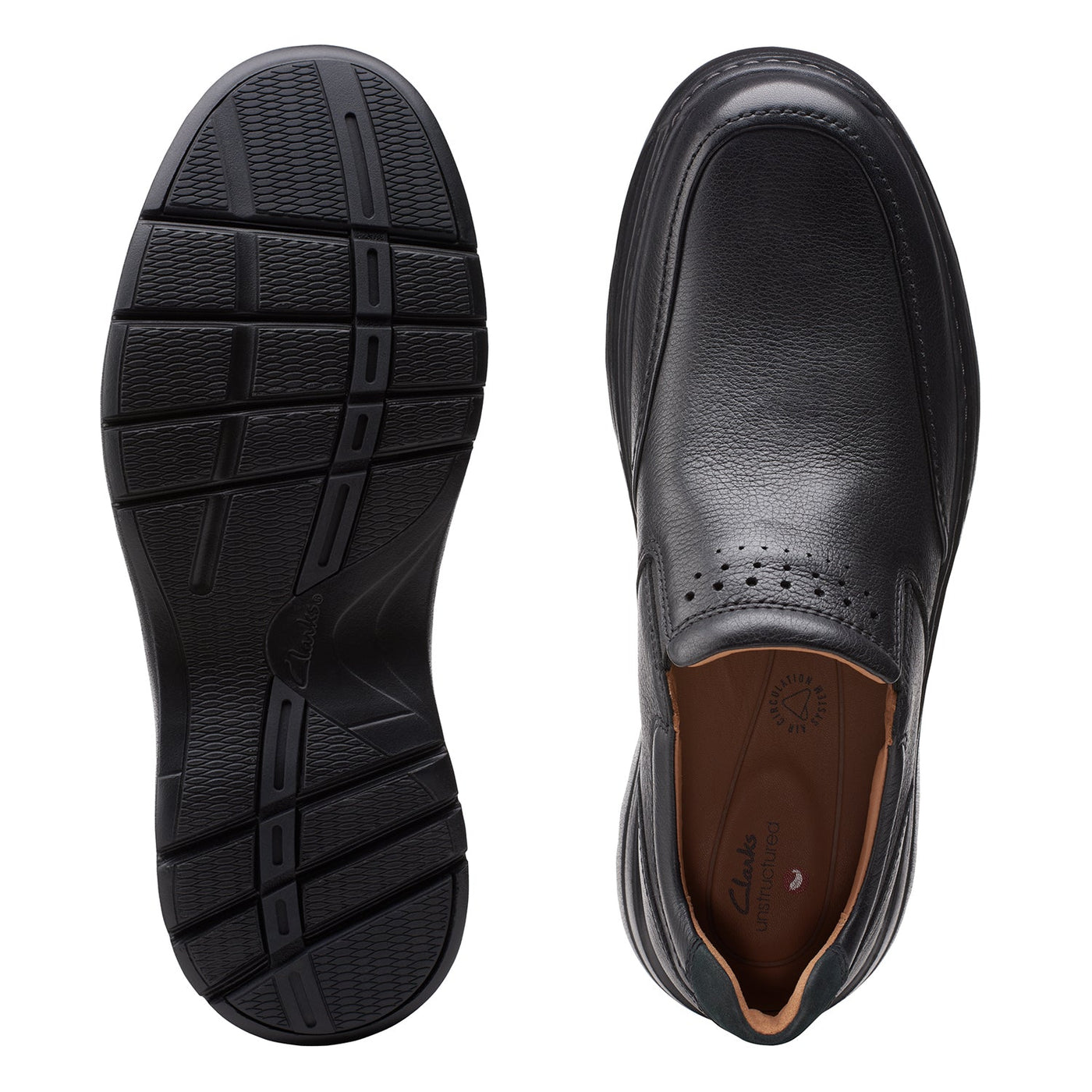 Mens - Un BrawleyStep Black Tumbled  Leather