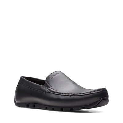 Mens - Oswick Plain Black Leather