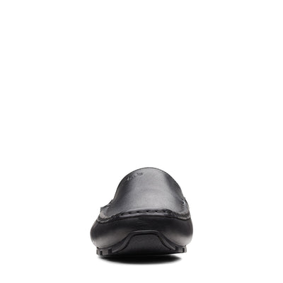 Mens - Oswick Plain Black Leather