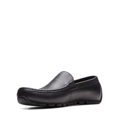 Mens - Oswick Plain Black Leather