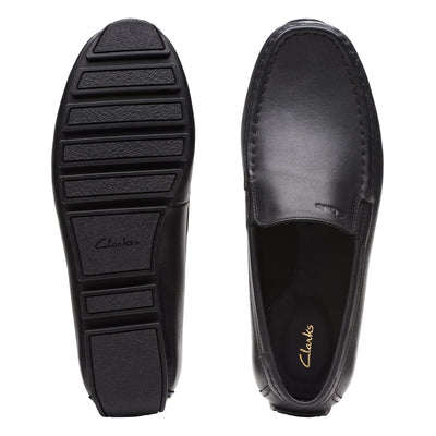 Mens - Oswick Plain Black Leather