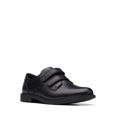 Boys - Scala Pace Older Black Leather
