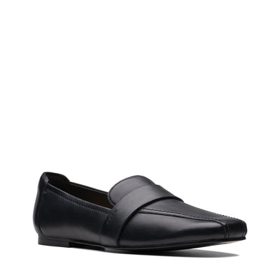 Womens - Seren Flat Black Leather