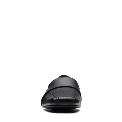 Womens - Seren Flat Black Leather