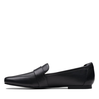 Womens - Seren Flat Black Leather