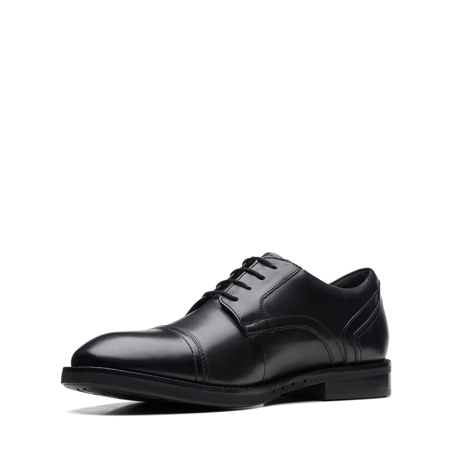 Mens - Un Hugh Cap Black Leather – Clarks Bahrain