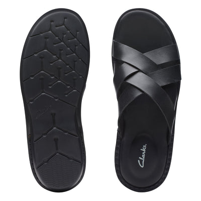 Mens - Penryn Weave Black Leather