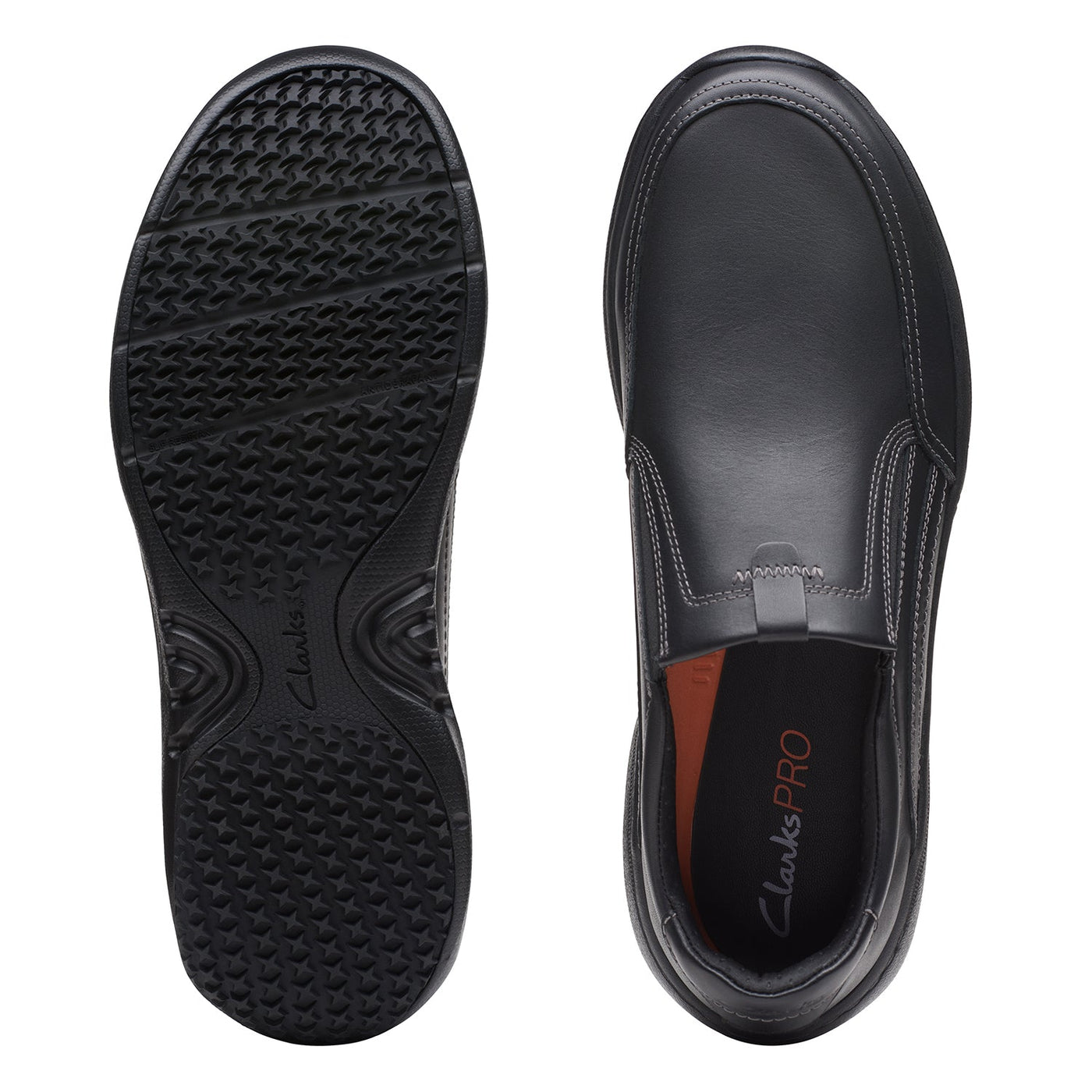 Mens - Clarks Pro Step Black Leather