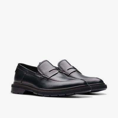 Mens - Burchill Penny Black Leather