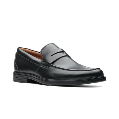 Mens - Un Aldric Step Black Leather