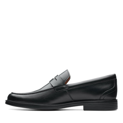 Mens - Un Aldric Step Black Leather