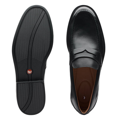 Mens - Un Aldric Step Black Leather